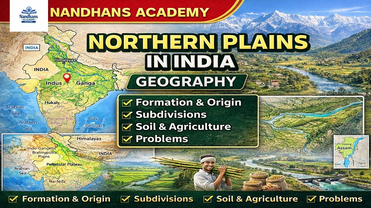 Geography Northern Plains Explained/NCERT/UPSC/APPSC