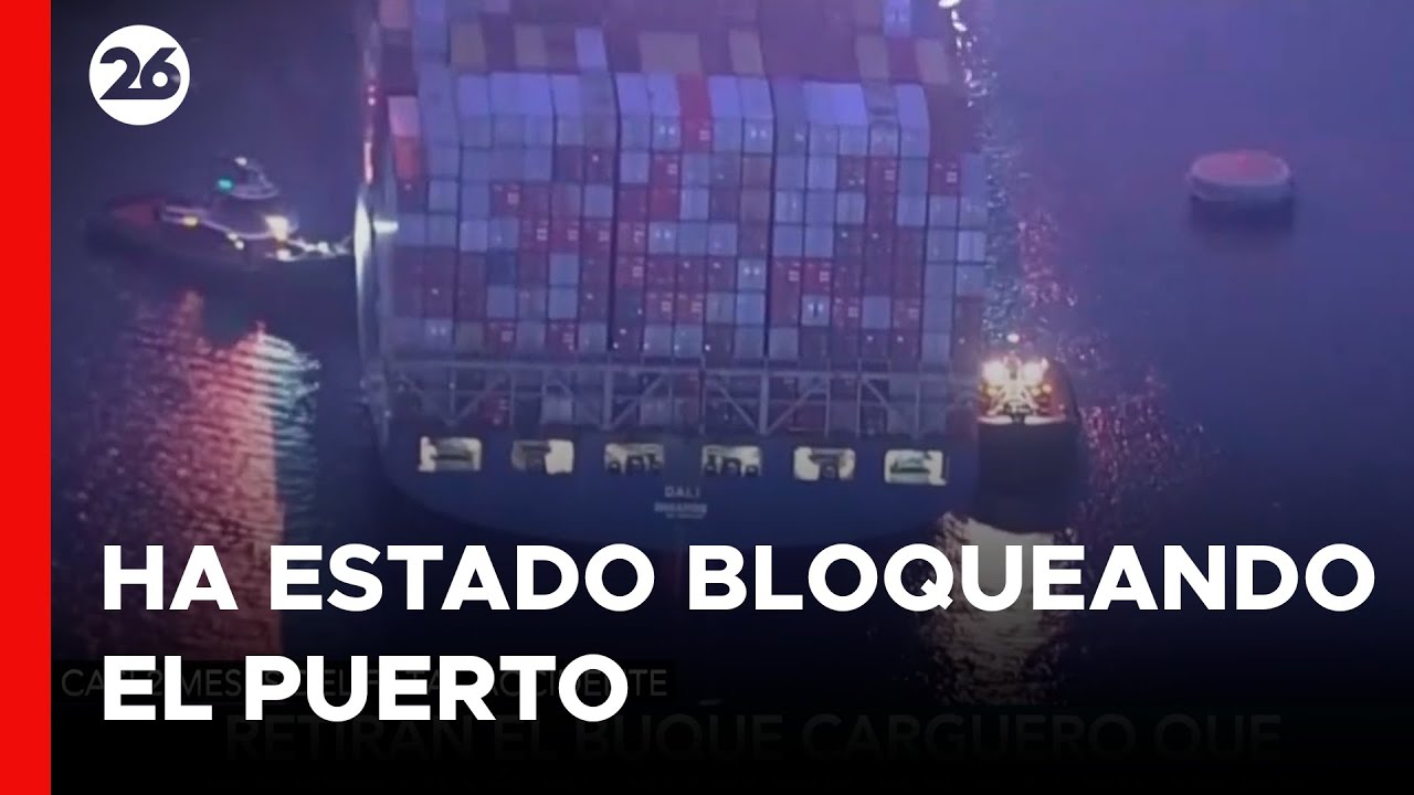 EEUU | Así retiran el buque carguero que destruyó el puente de Baltimore