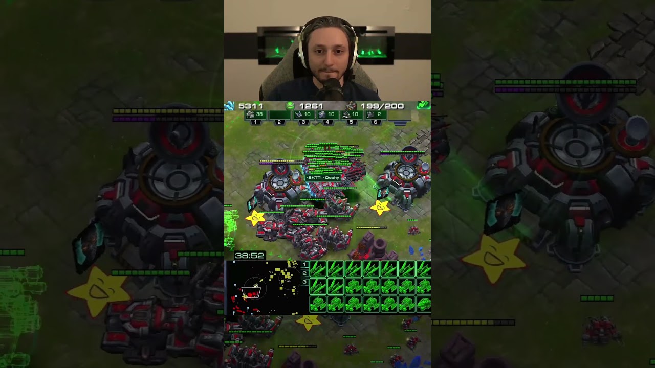 Столкновение двух огромных армий #starcraft2