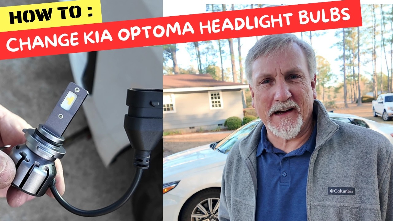 Как заменить лампочку в фаре Kia Optima (2015-2020)