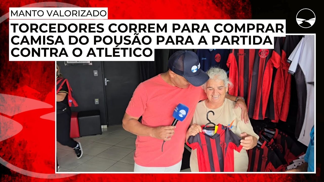 Torcedores correm para comprar camisa do Pousão para a partida contra o Atlético