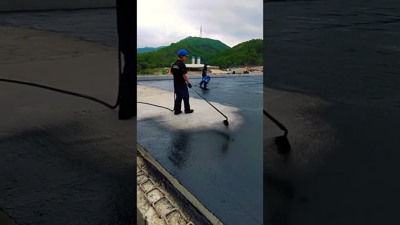 Road Construction - Spraying Waterproof Coating
