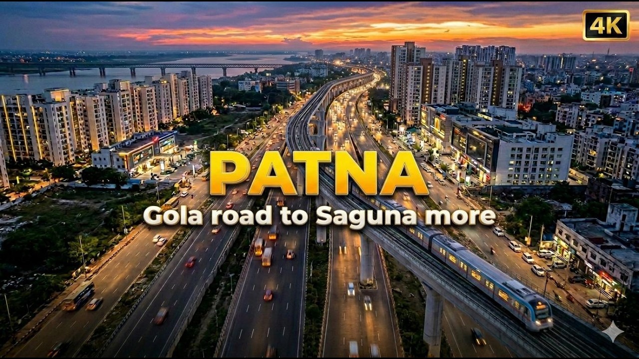 Patna Metro & Road Progress | Gola Road to Saguna Mor Aerial View | Transformation of West Patna