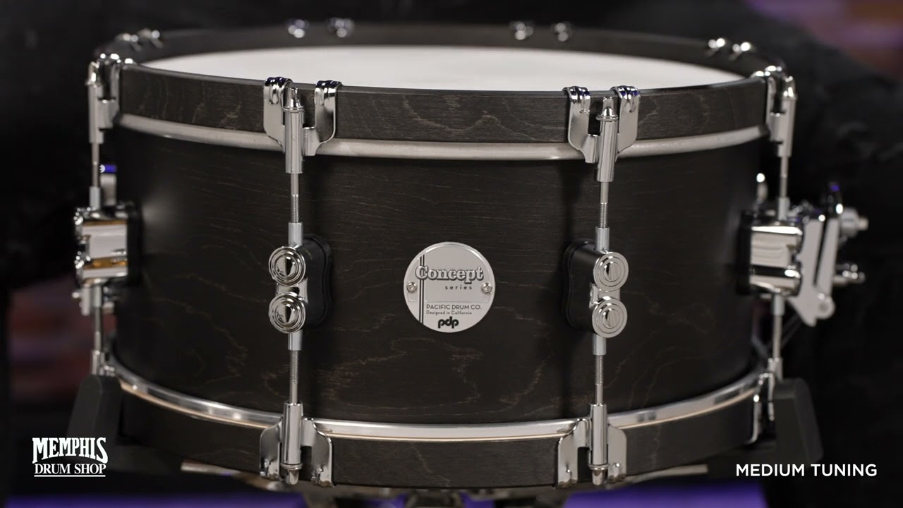 Pacific PDP 14x6.5 Concept Maple Classic Wood Hoop Snare Drum - Ebony Stain (PDCC6514SSEE)