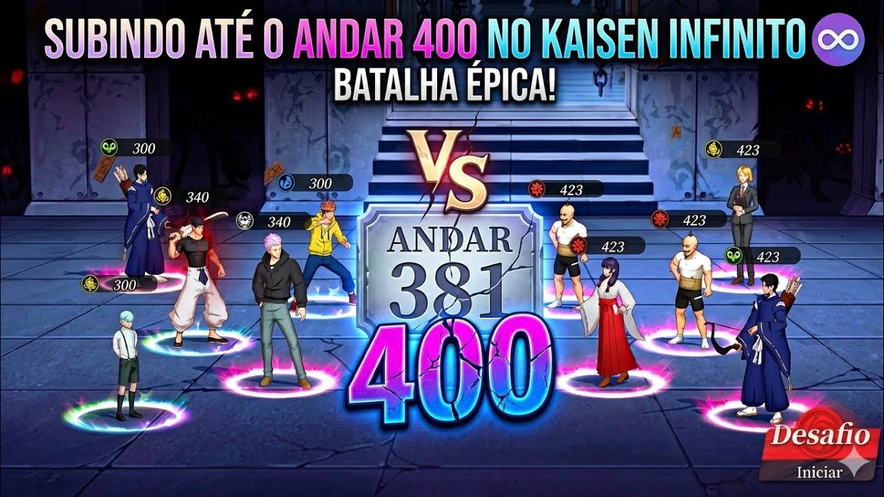 SUBINDO ATE O ANDAR 400 DO KAISEN INFINITO ♾️!!! REI DO JUJUTSU