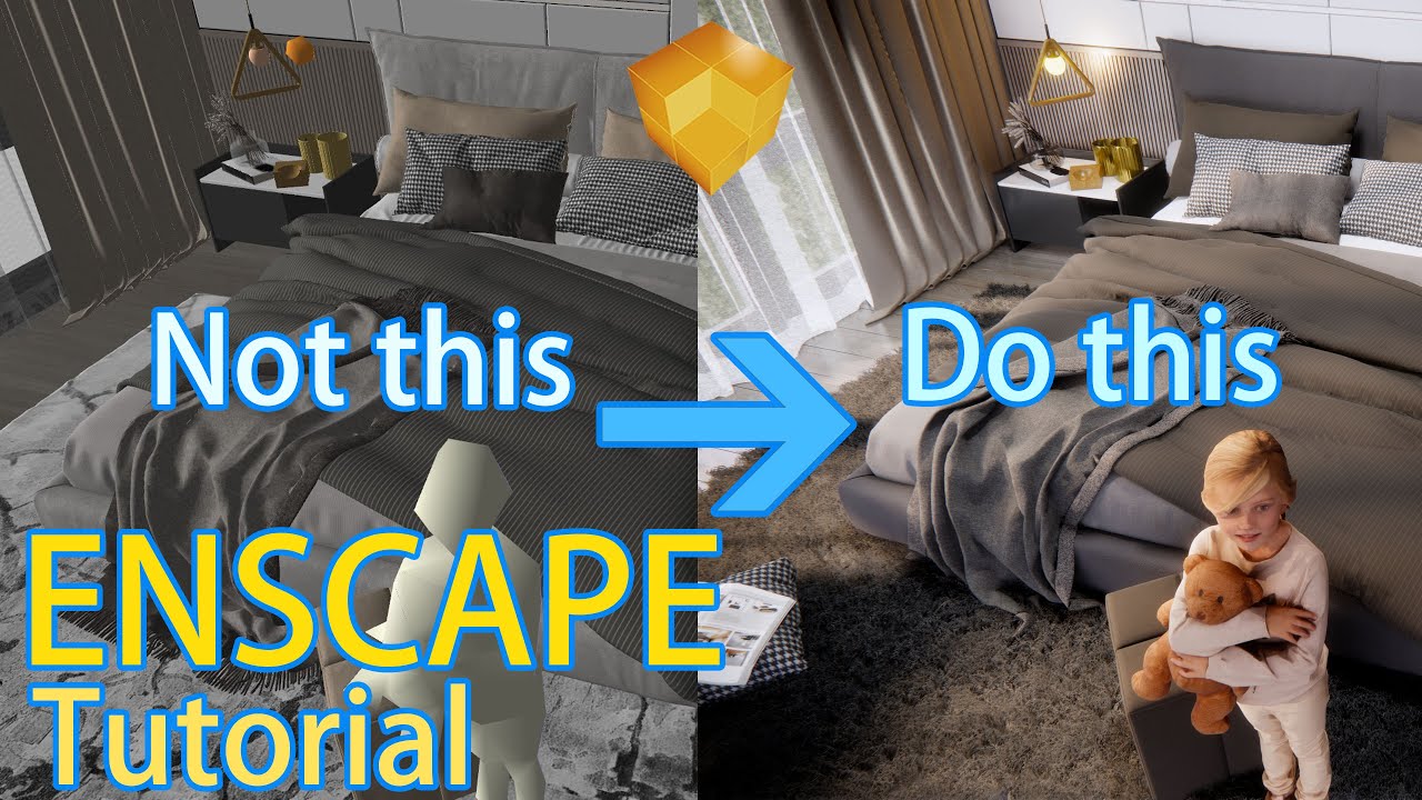 Small Bedroom | Learn how to Use Enscape 3.0 make animation | Timelapse Tutorial