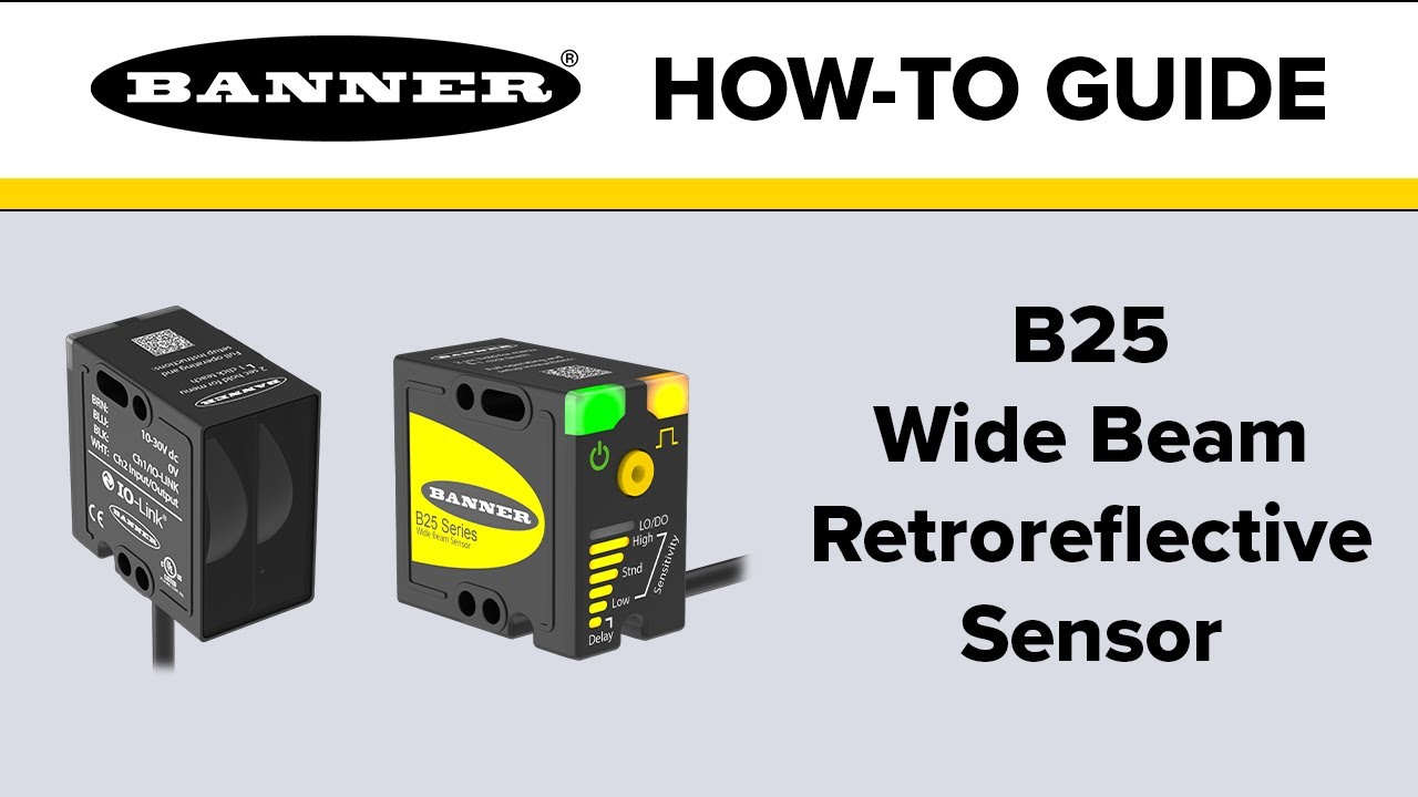 Banner B25 Wide Beam Retro Sensor: Teaching & Other Settings