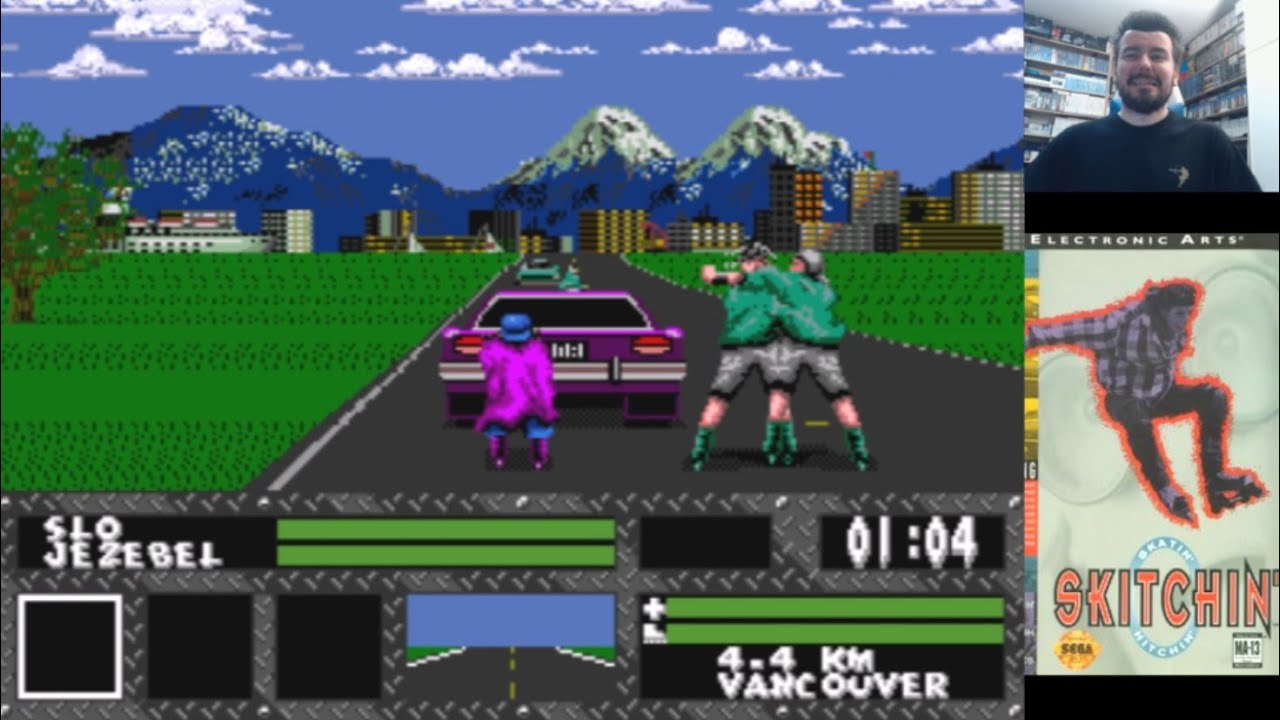 SKITCHIN (Megadrive / Genesis) - El primo hermano de ROAD RASH 🏁 Gameplay en Español