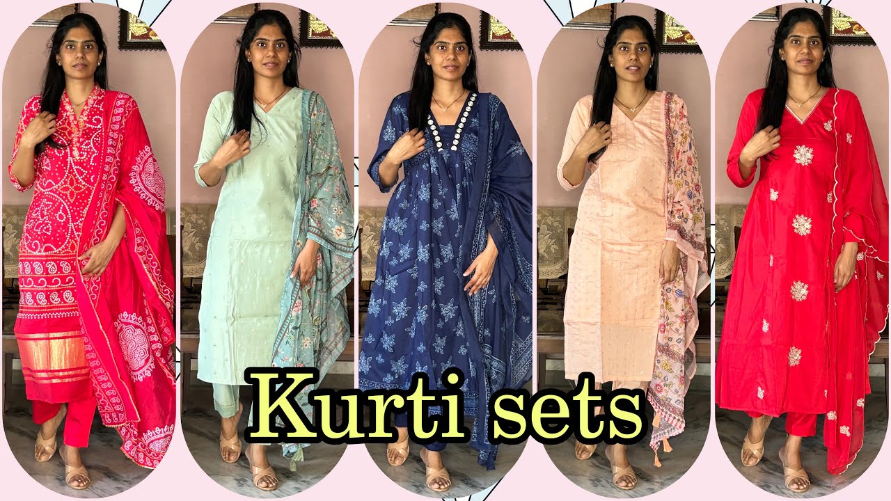 Kurti sets with dupatta for women from Amazon in budget|Amazon haul|Ramya.
