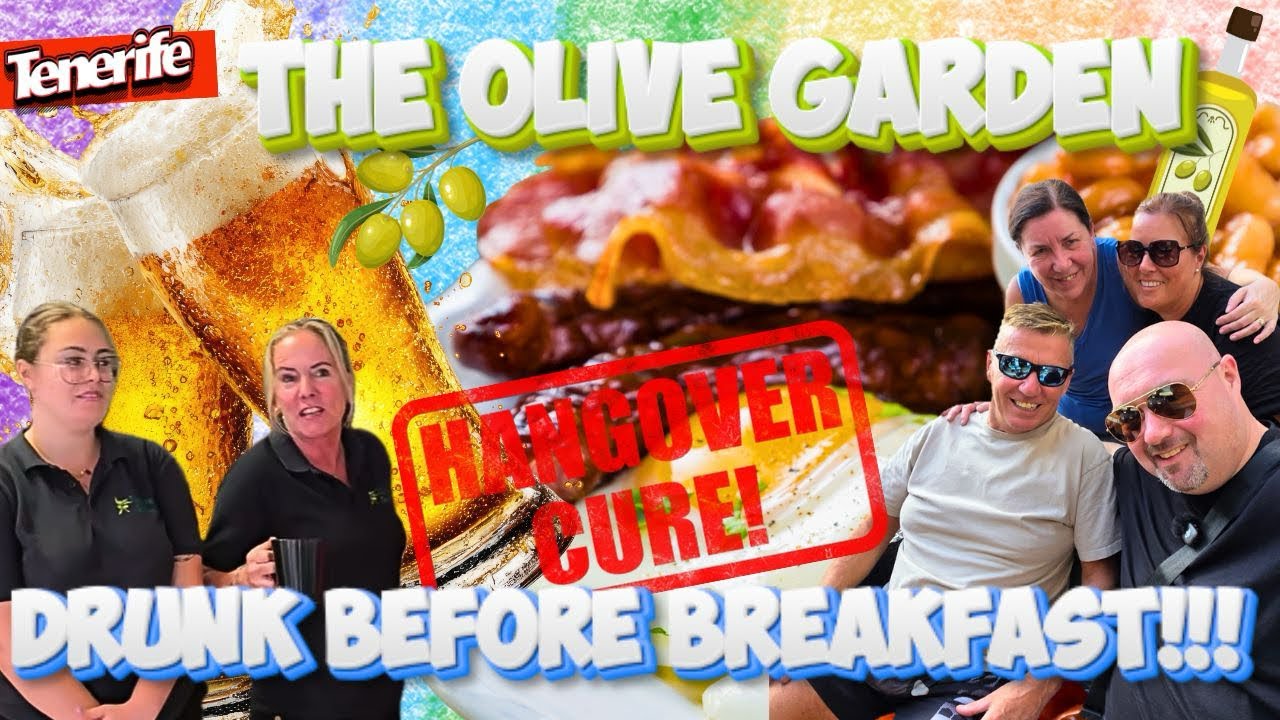 Поход по барам ДО завтрака! В ресторане Olive Garden на Тенерифе это ничем хорошим не закончится.
