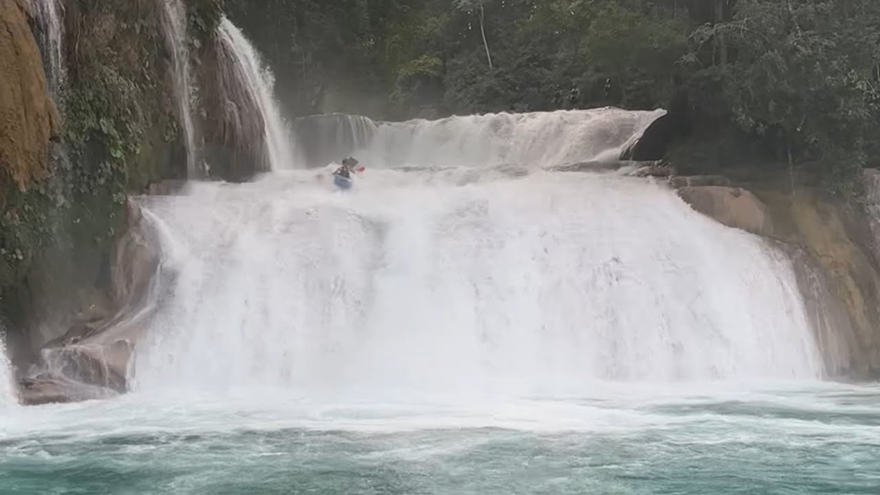 The Agua Azul, Park Section, Chiapas Mexico Kayaking