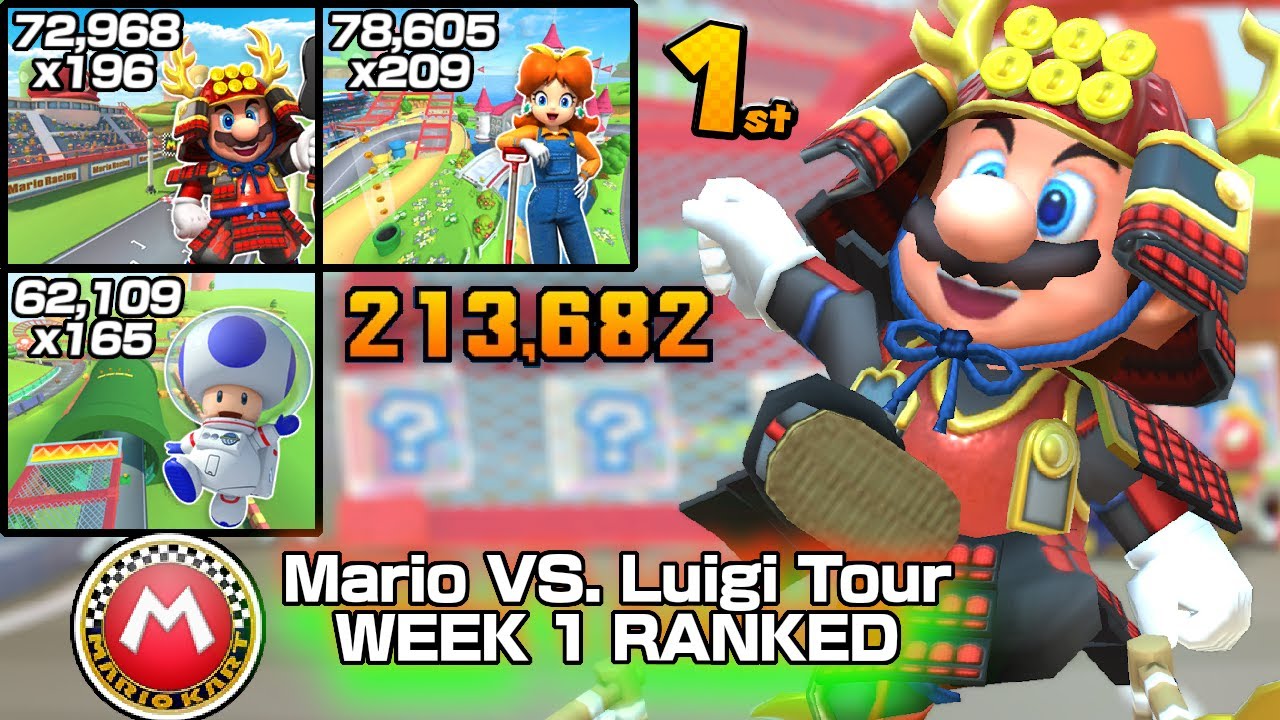 CLOSE CALLS! | Mario Kart Tour | Mario VS. Luigi Tour Week 1 Ranked Cup (213k)