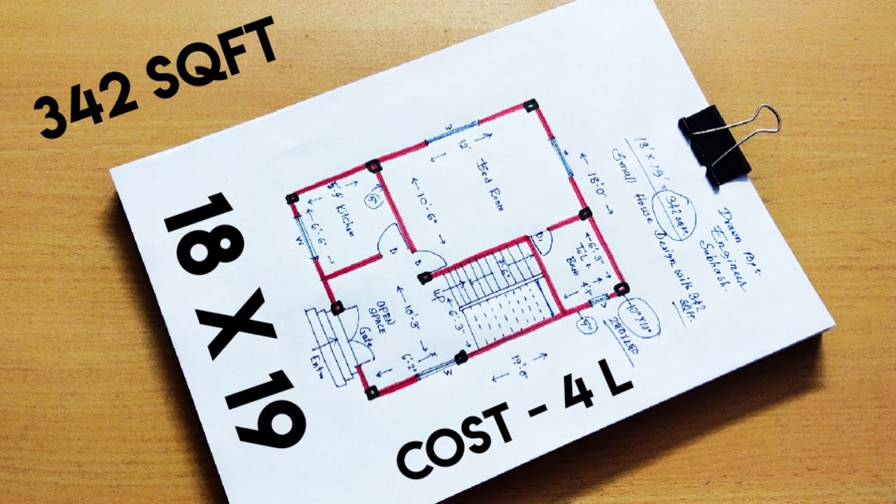 18 x 19 small house design II 18 x 19 ghar ka naksha II 18 x 19 home design