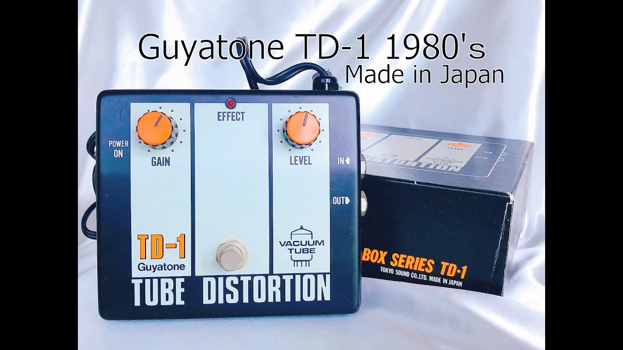 Guyatone TD-1 Tube Distortion W/Box Made in Japan '80s Vintage Guitar Pedal 100V