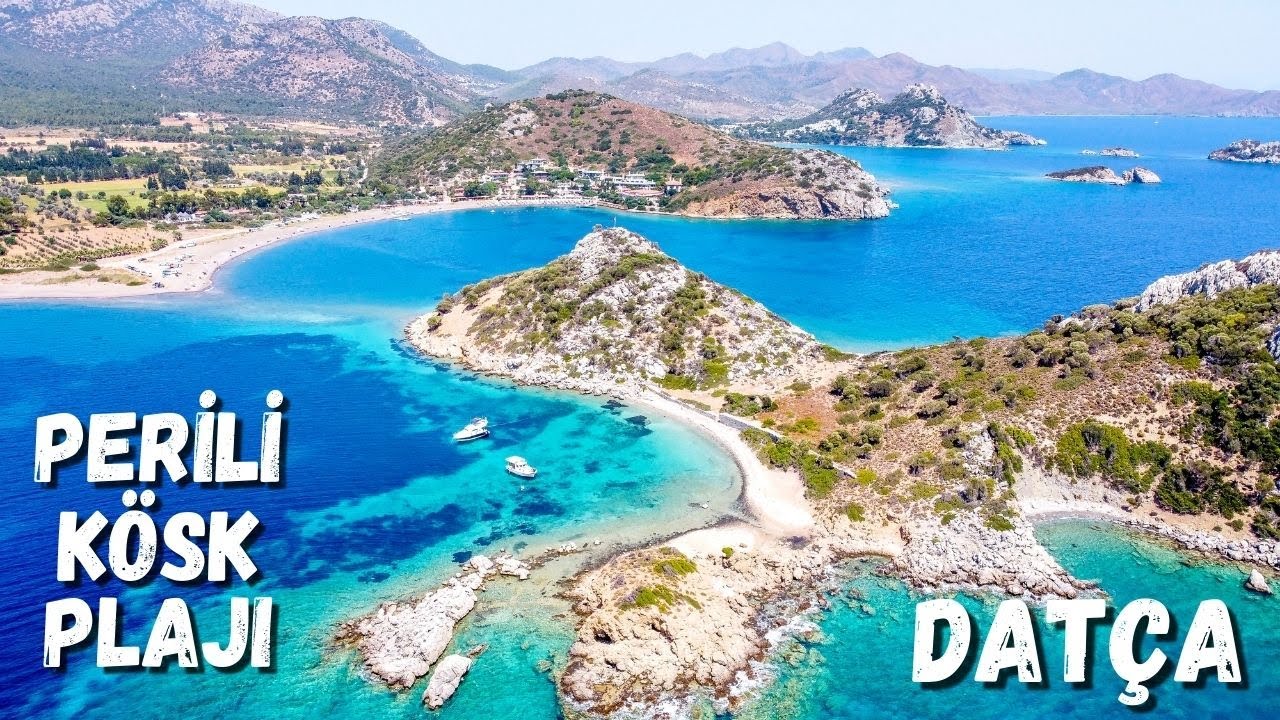 Gökyüzünden Datça Periliköşk Plajı - Harika Dron Görüntüleriyle Datça Koyları - Datça Turkey