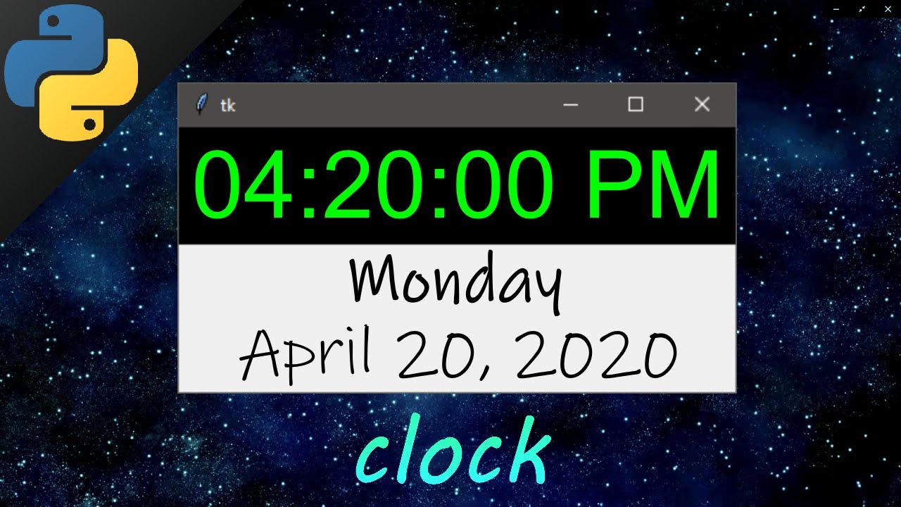 Let's code a CLOCK PROGRAM in python! 🕒