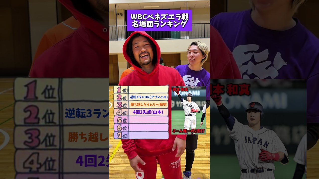 えんどれす【WBCベネズエラ戦名場面ランキング】#スポーツあるある #スポーツやろうよ #あるある #野球 #wbc #endless3