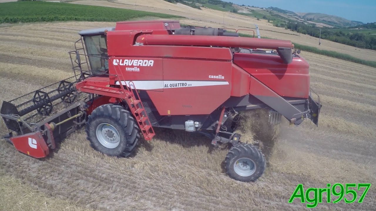 HILL WHEAT HARVEST: HILLMASTER COMBINE | LAVERDA Al Quattro EVO in ITALY 2015