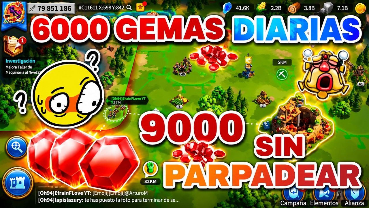 6000 GEMAS DIARIAS - QUIZÁ 9000? - RISE OF KINGDOMS