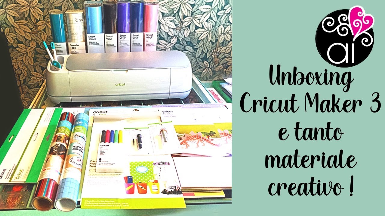 Unboxing Cricut Maker 3 + Vynil, Smart Vynil, balsa, Foil, Tappetini da Taglio, Transfer Tape, Penne