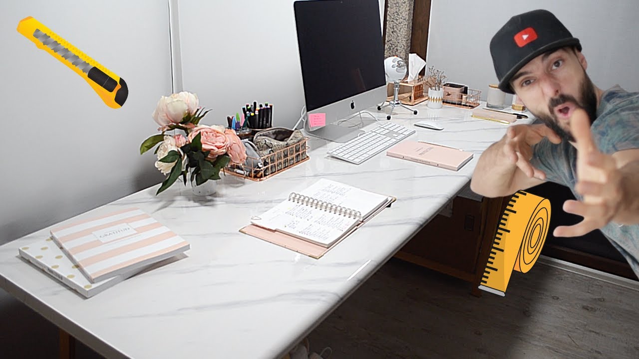 Cómo FORRAR O DECORAR Mesa con VINILO Adhesivo MÁRMOL| Tutorial Creativo