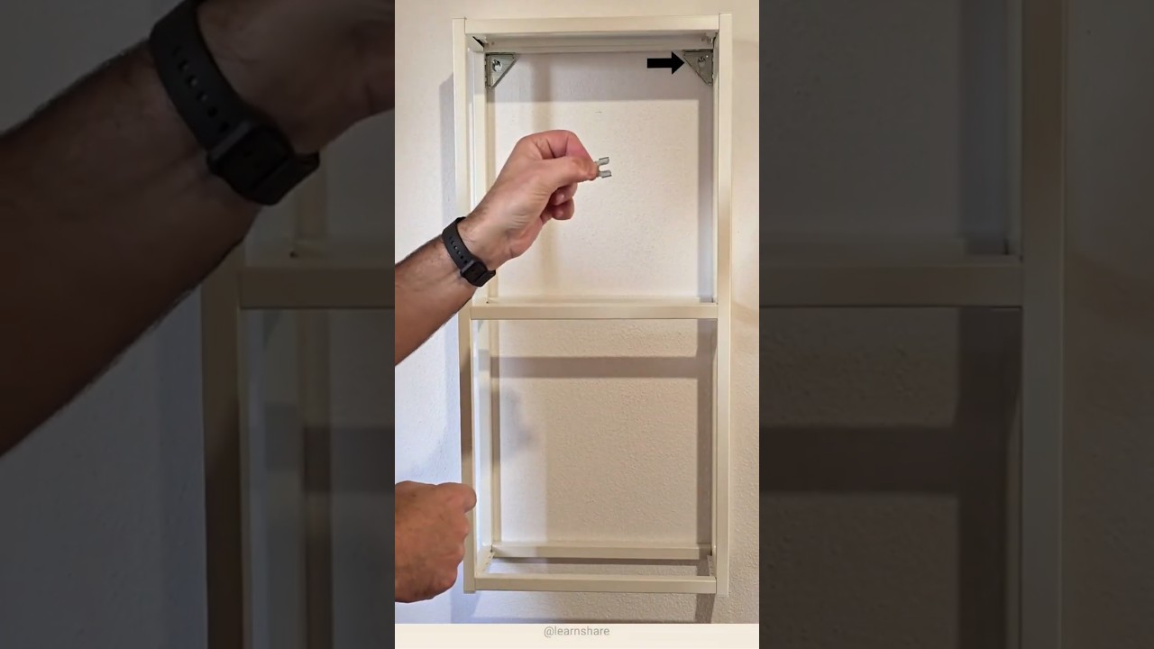 IKEA ENHET Frame Wall Mounting  #diy #ikea #enhet #ikeaproducts #wallmount #bathroomcabinet