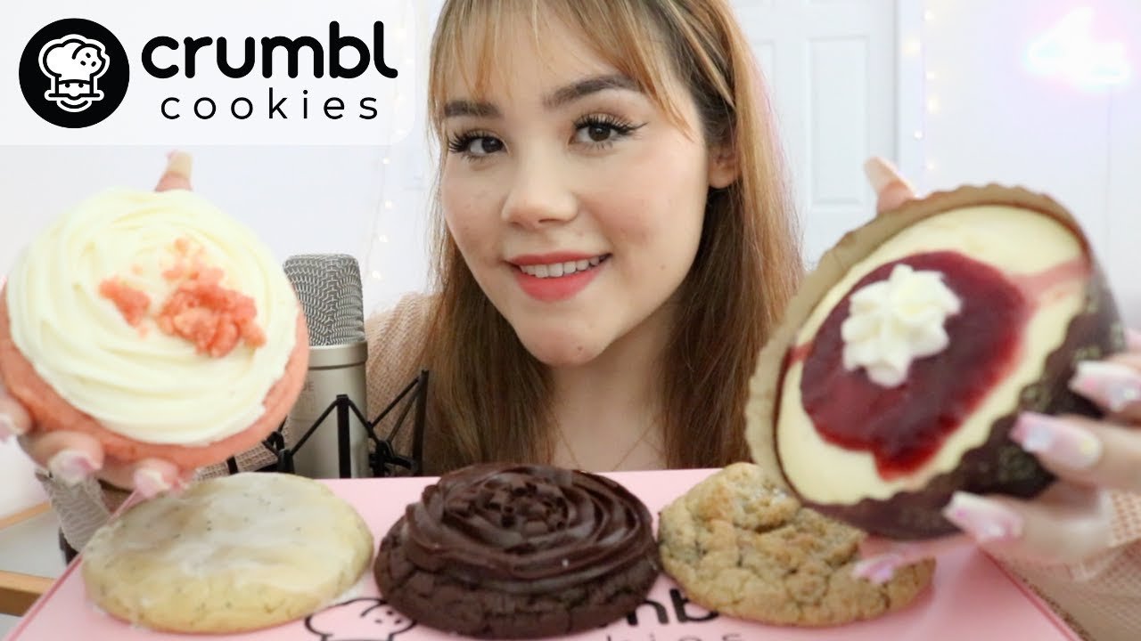 ASMR Crumbl Cookie Mukbang 🍰 🍪 Eating sounds, whispered 먹방