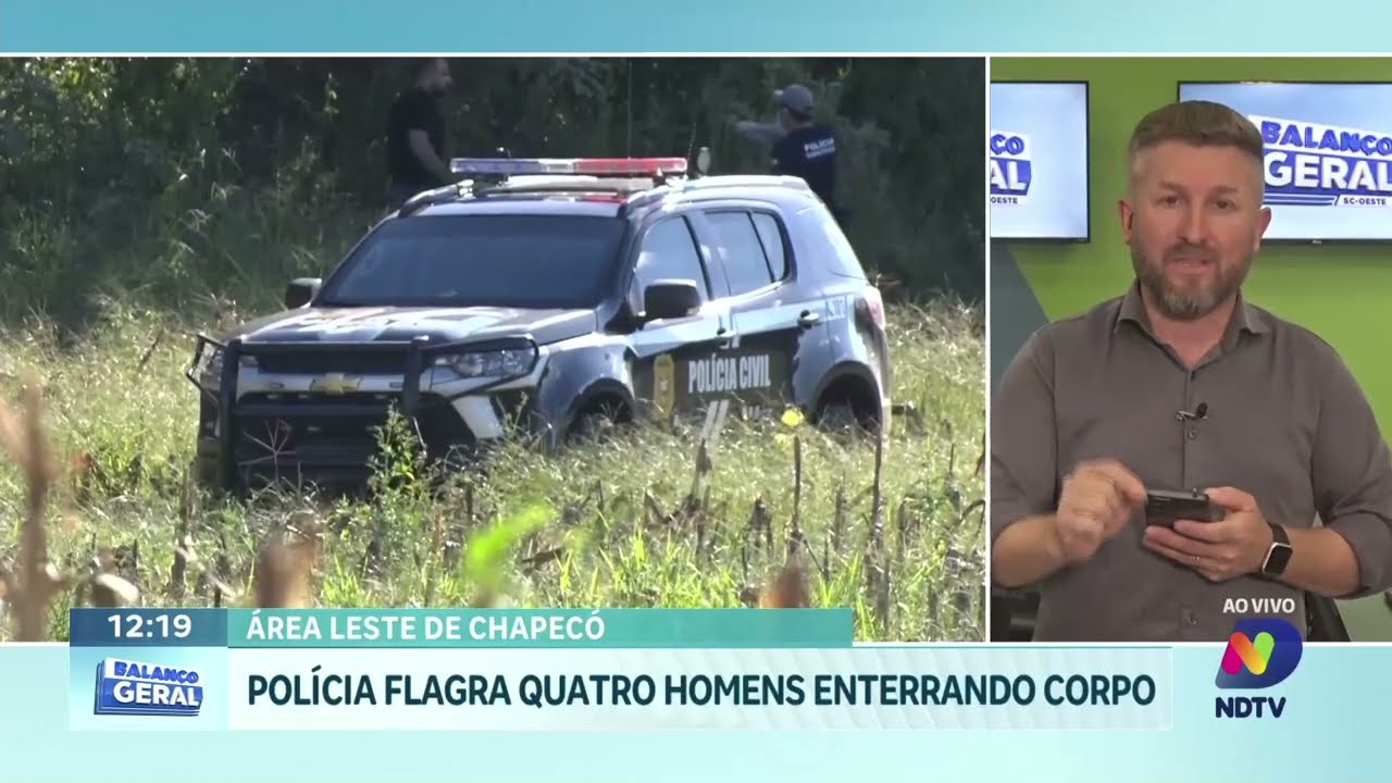 Quatro homens são presos após tentativa de ocultar corpo em SC
