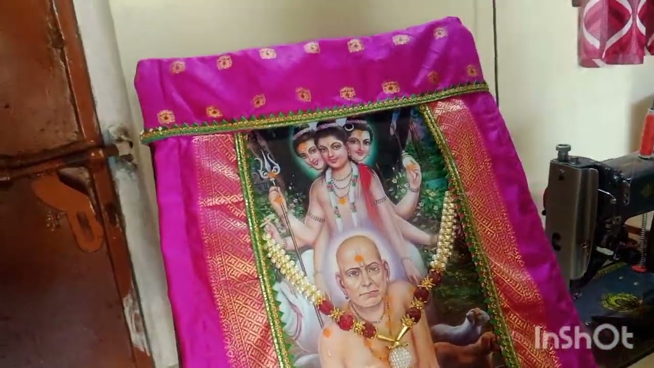 💁आज स्वामींच्या फ्रेंम साठी शिवले वस्त्र/श्री स्वामी समर्थ 🙏 🌷🌺आज काहीतरी नवीन 🔔👍🙏🙏