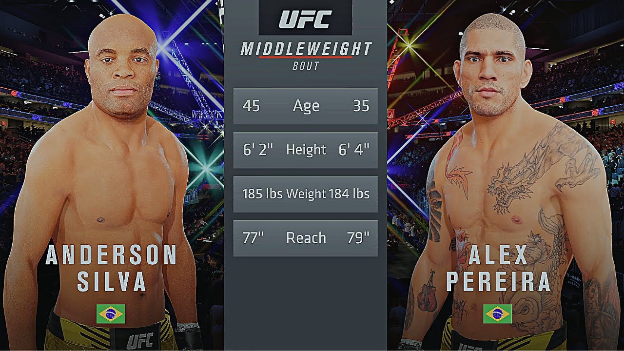 Anderson Silva Vs. Alex Pereira : UFC 4 Gameplay (Legendary Difficulty) (AI Vs AI) (PS5)