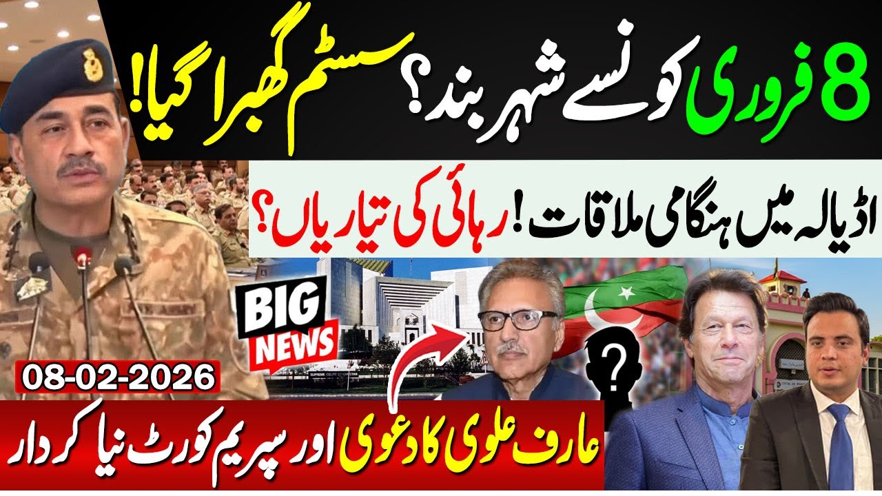 8 February Protest | Adiala Meeting | Arif Alvi claims & Supreme Court