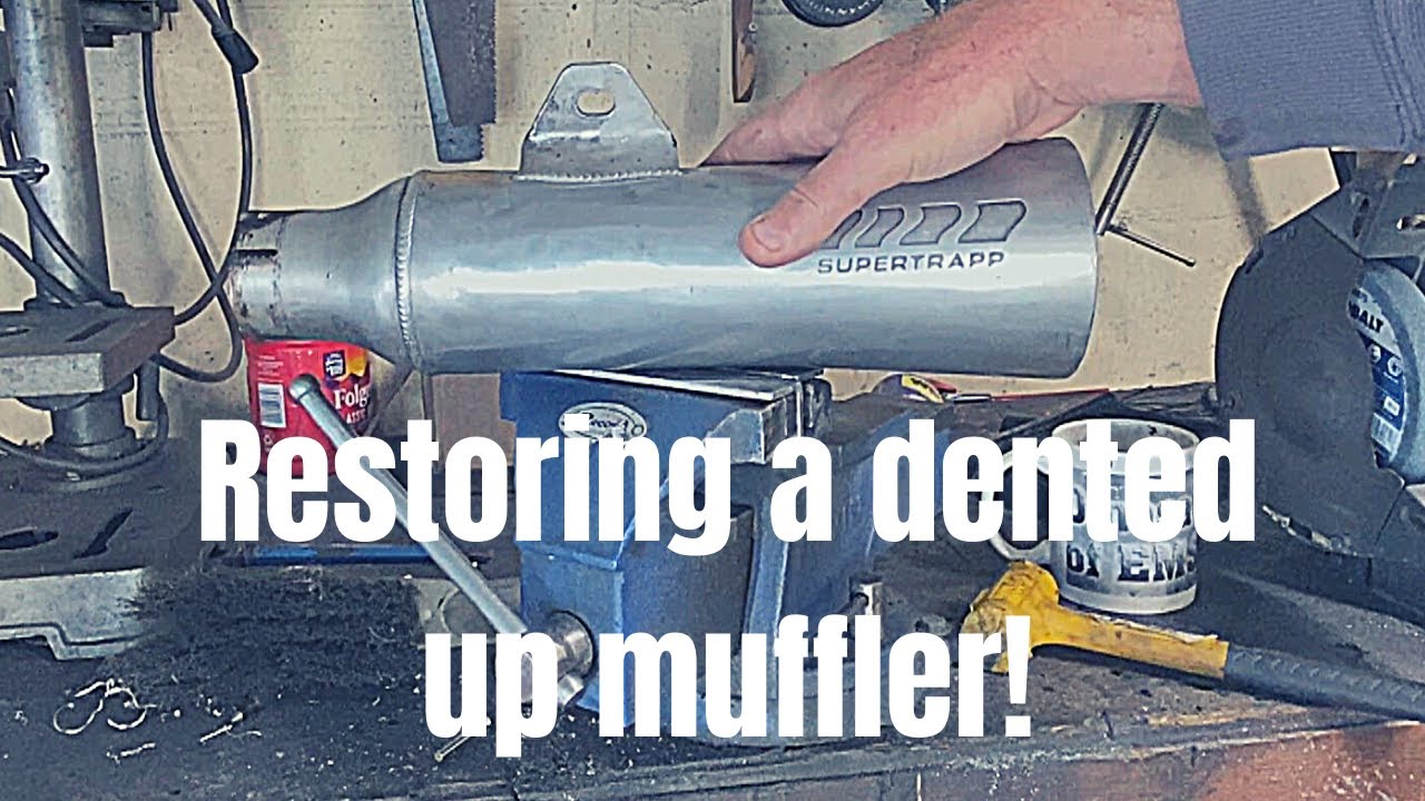 Restoring a dented up Supertrapp muffler! For the VFR project!