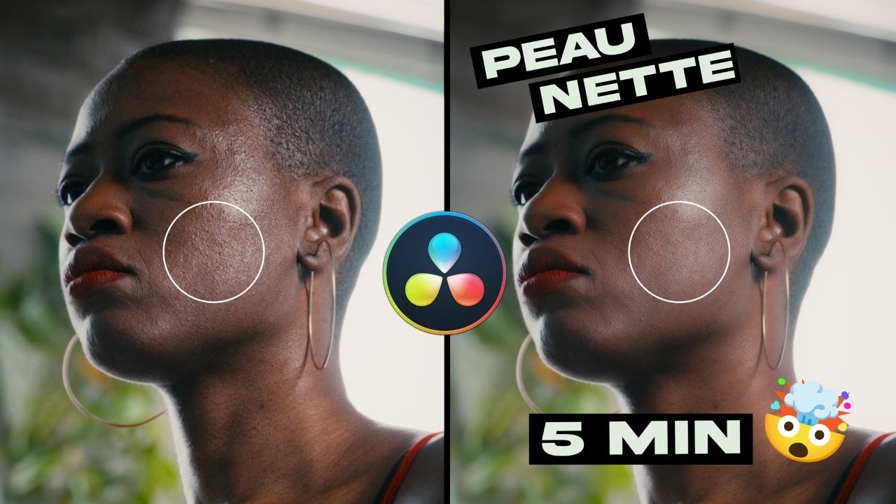 Le meilleur OUTIL pour la RETOUCHE de PEAU  sur Davinci Resolve !