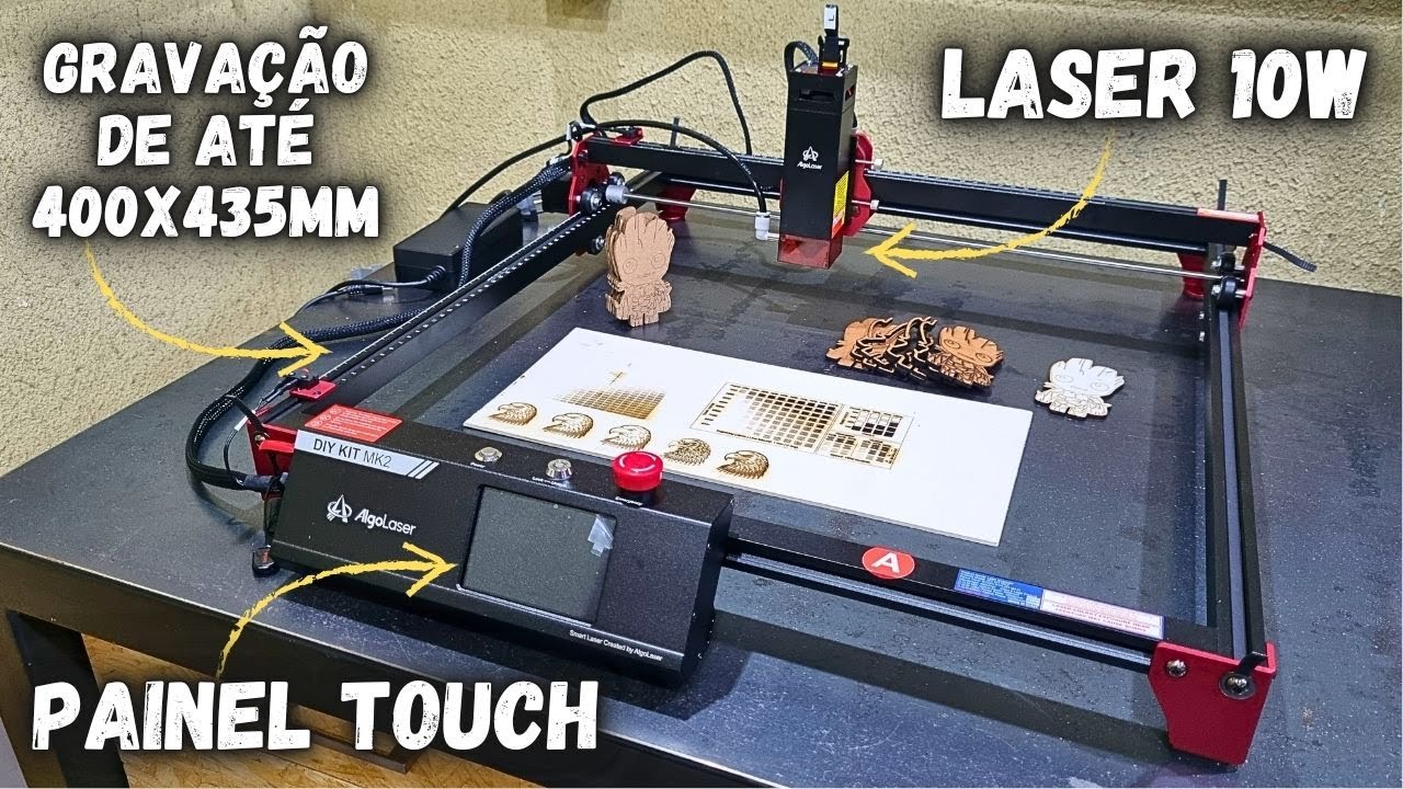 Gravadora e Cortadora a Laser AlgoLaser DIY KIT MK2 -  #AlgoLaserMK2, #AlgoOS，#AlgoLaserSmartMachine