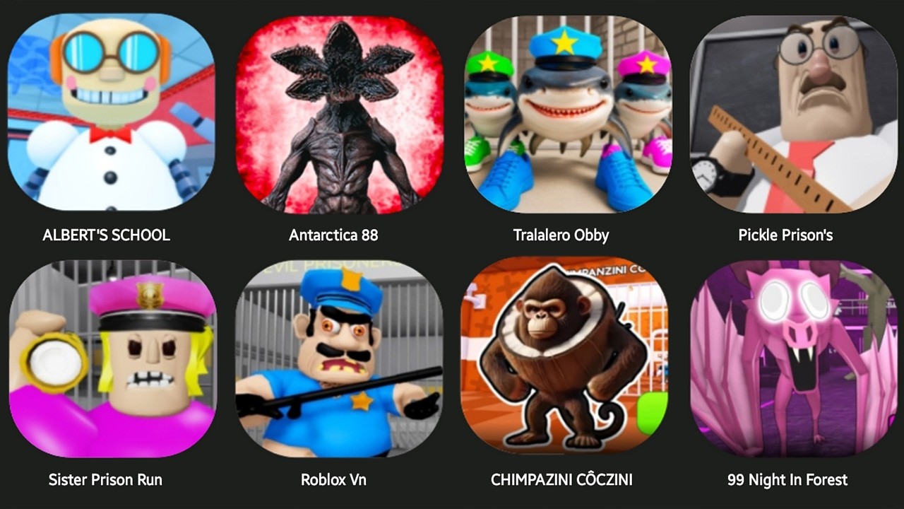 Great School Breakout,The Baby In Yellow,Roblox,Poppy Playtime Chapter 5,Mr Meat,Ice Scream 8...