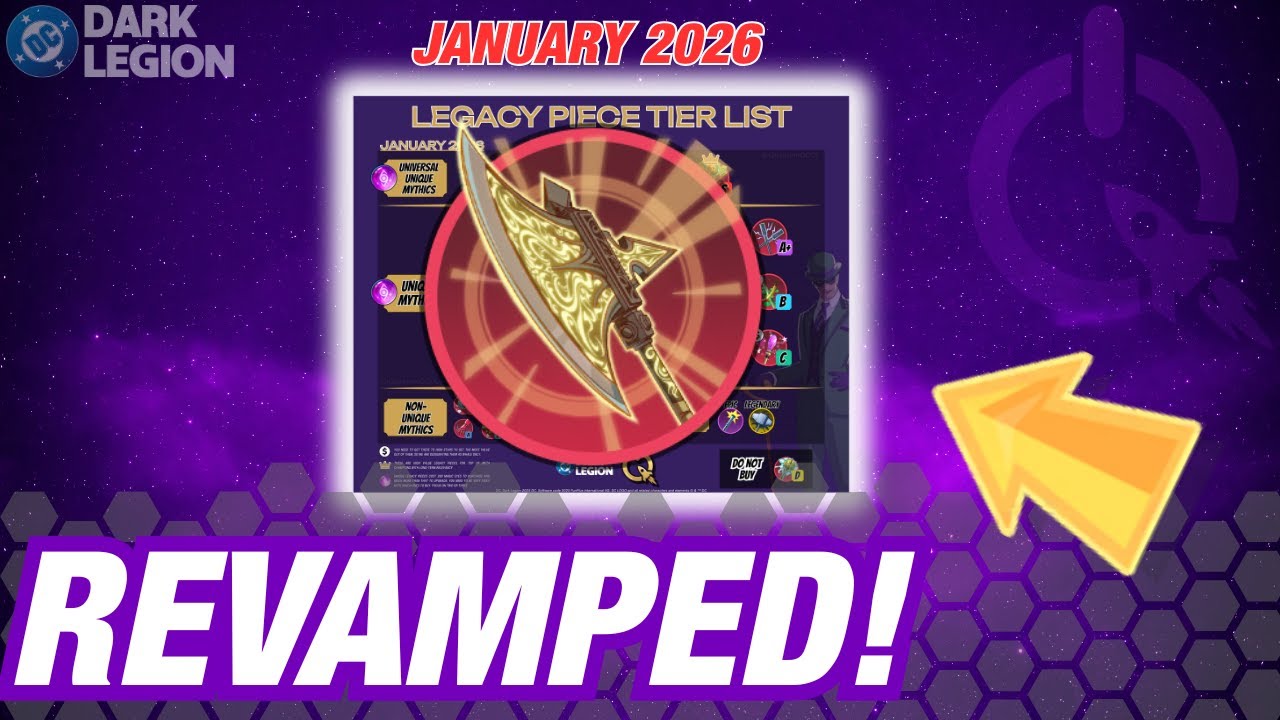 Ranking all of the BEST Legacy Pieces in the game! | UPDATED Jan. 2026 | DC: Dark Legion