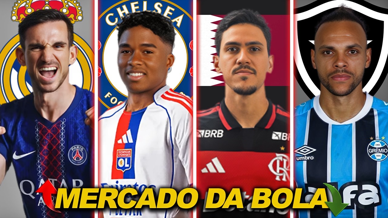 Chelsea prepara oferta por Endrick, Flamengo pode vender Pedro para o Qatar e mais | MERCADO DA BOLA