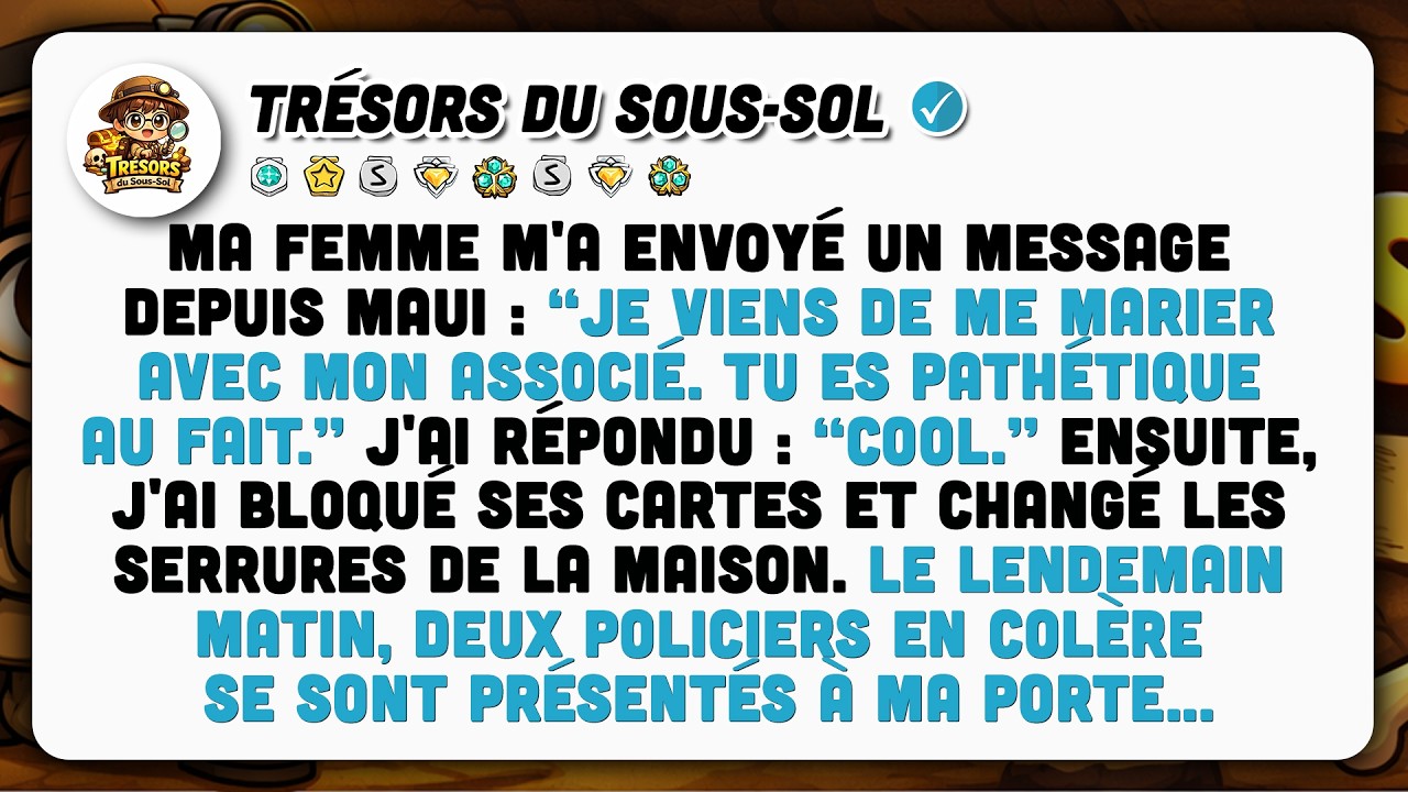 Ma Femme M'écrit De Maui : Je Me Suis Mariée Avec Mon Associé. Tu Es Pathétique, Au Fait.