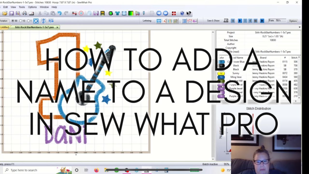 How To Add A Name To A Design In Sew What Pro