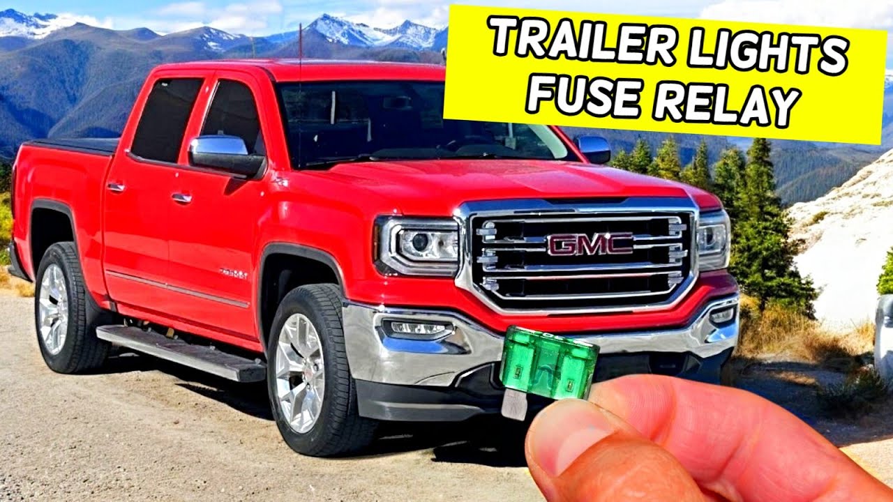 GMC SIERRA TRAILER LIGHTS FUSE RELAY LOCATION REPLACEMENT 2014 2015 2016 2017 2018 2019