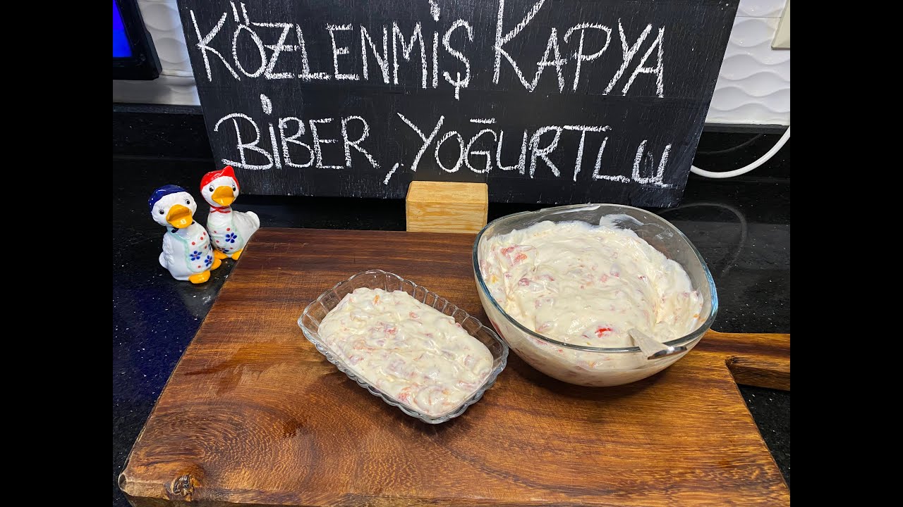 Yoğurtlu Kırmızı Kapya Biber Mezesi Nasıl Yapılır