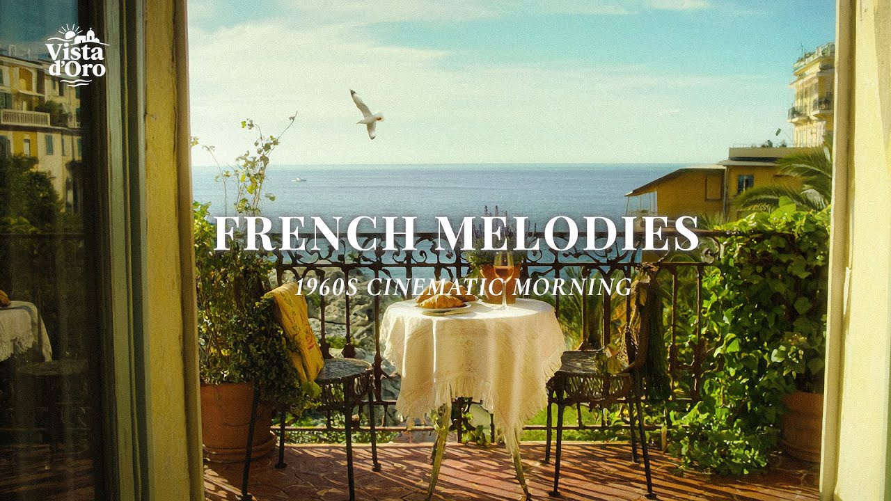 4K Nostalgic Morning in Nice 🎞️ French Riviera Jazz Café • 1960s Relax Mix (1 H)