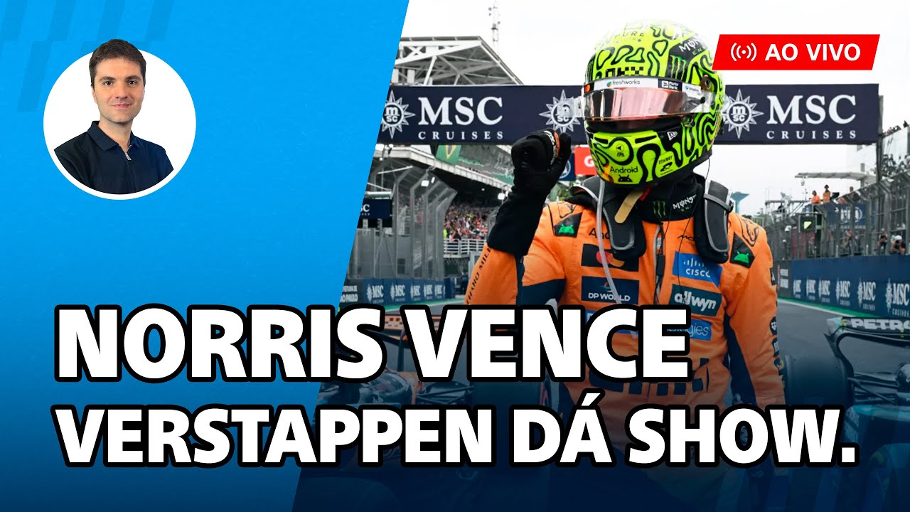Lando Norris vence GP de São Paulo em dia de mais um show de Max Verstappen. #f1 #formula1