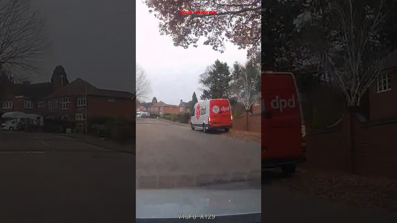 Lazy DPD Driver Using The Path to get to next Location #DPD #DashCam #Driving #UKDashCam #Shorts