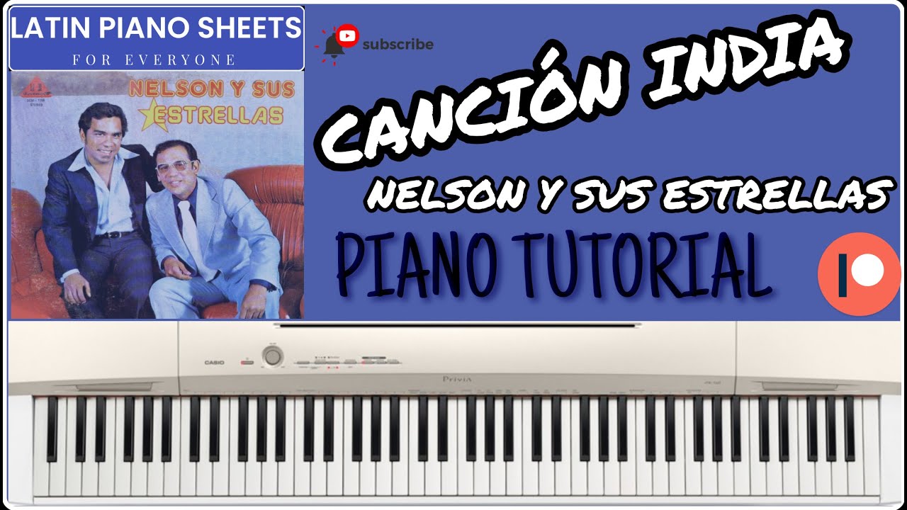🎹 Canción India - Nelson y sus Estrellas 🎹 - Partitura + Pista + MIDI