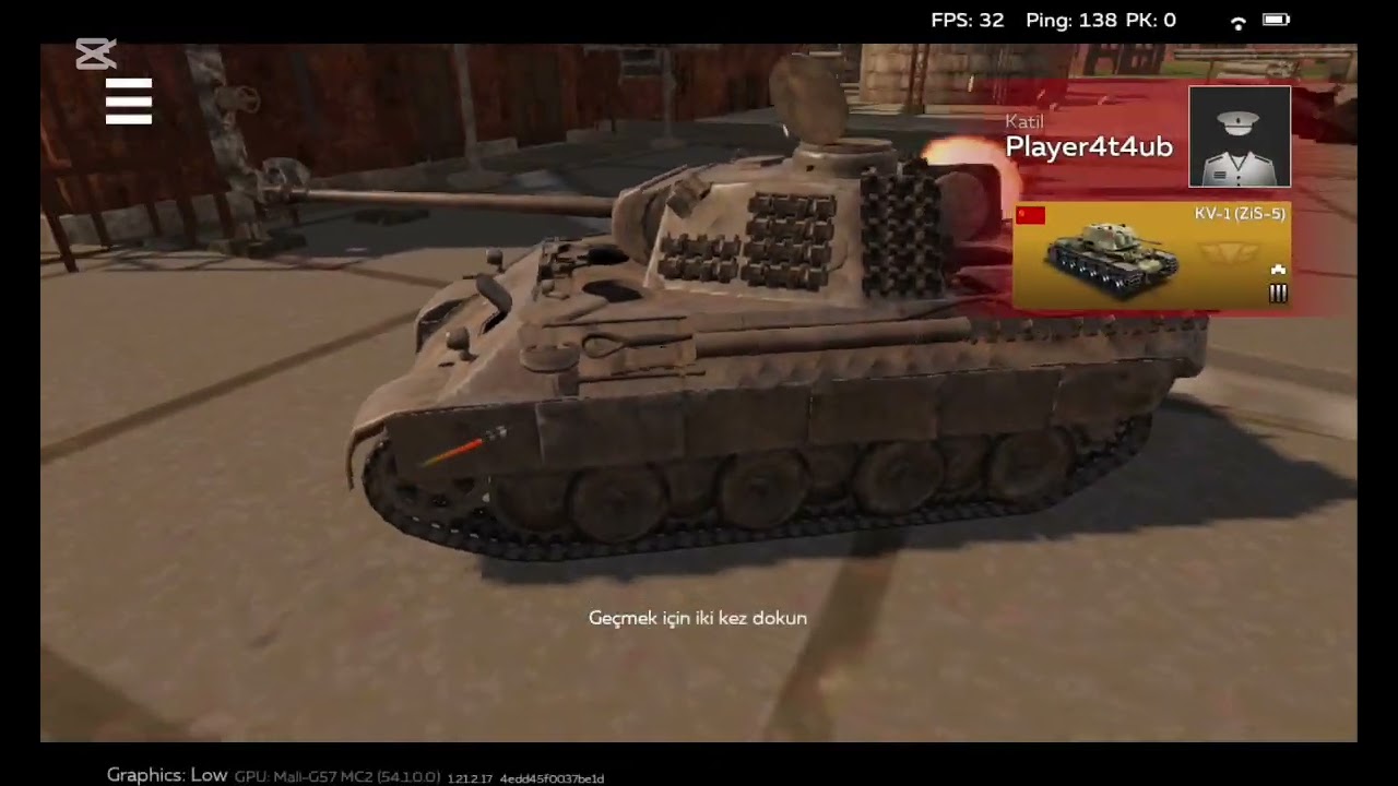 Tiger H1 ile Tek Başıma Maçı Kazandırdım | War Thunder Mobile Türkçe Oynanış