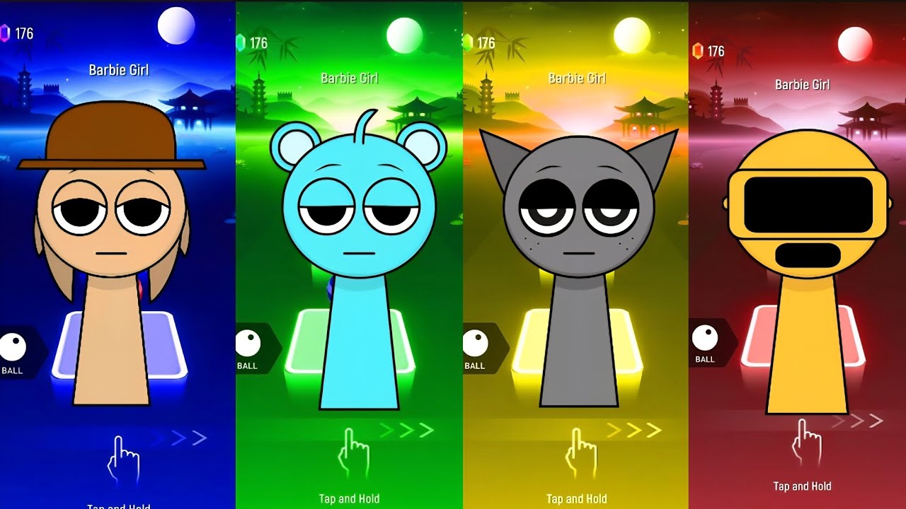 Sprunki Tiles Hop Full Gameplay | Music Rhythm Challenge | Tiles Hop Style
