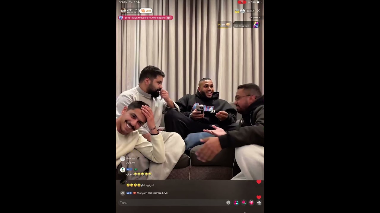 لايف تيك توك محمد حولي 05.02.2026//