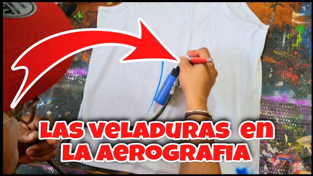 aprende como se aplican las veladuras con  aerografia textil y en murales,fácil explicación
