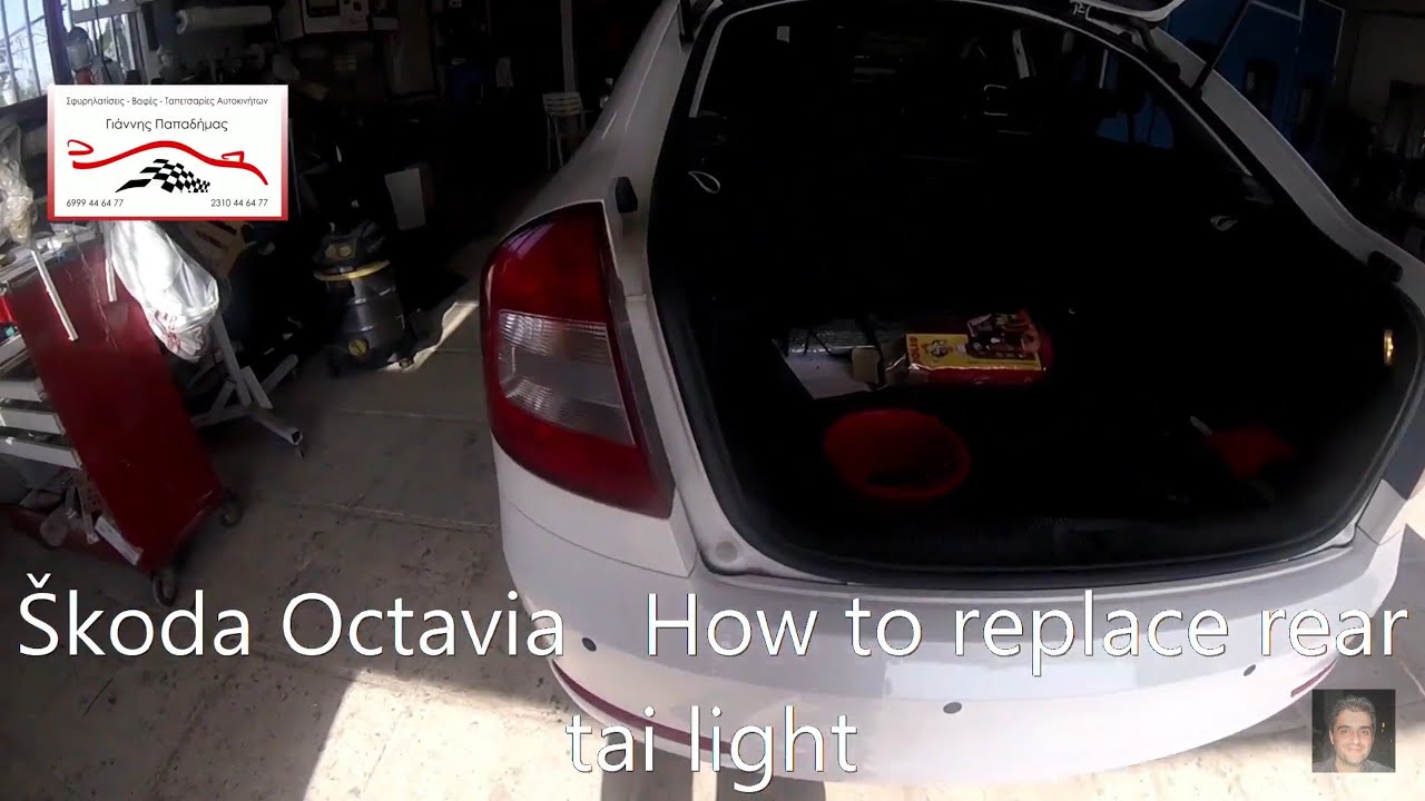 Škoda Octavia  2005–2013 How to replace rear tai light